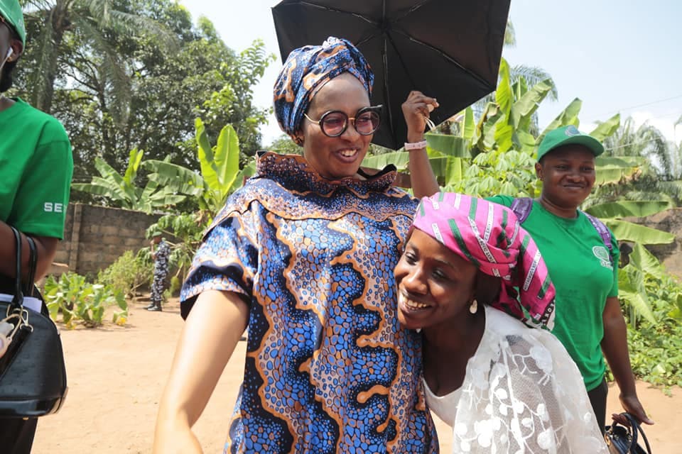 Widows at Oraifite, Anambra State, at the commissioning of ten new furnished houses built for them by the Sir Emeka Offor Foundation