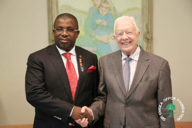Sir Emeka Offor with former United States President Jimmy Carter of The Carter Center