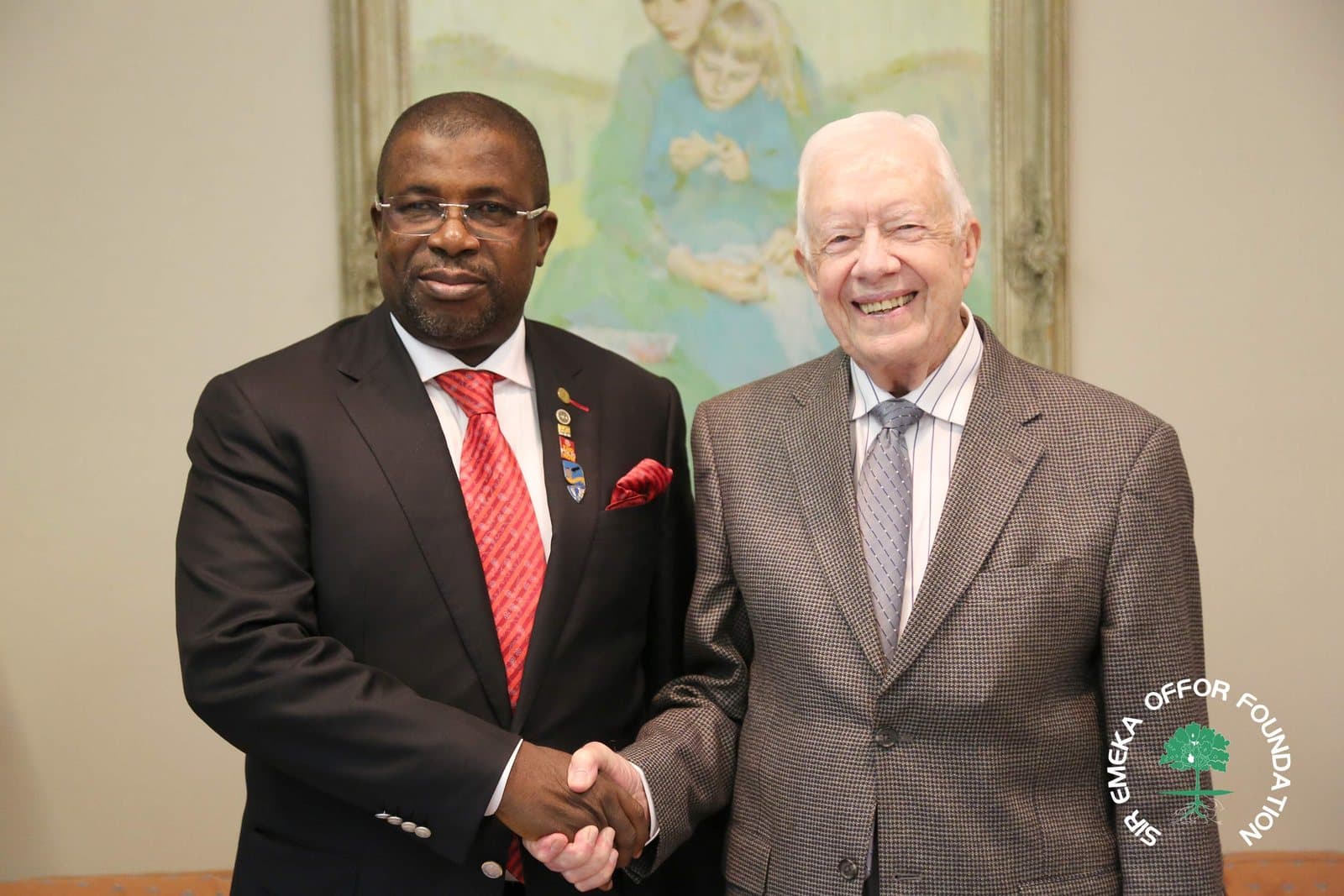 Sir Emeka Offor with former United States President Jimmy Carter of The Carter Center