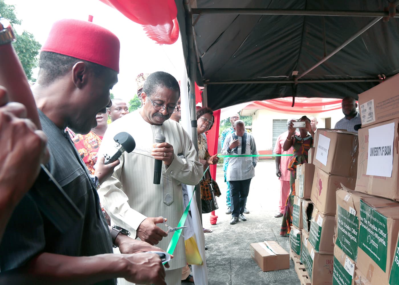 Books distributed to schools and tertiary institutions at the Foundation centre in Oraifite, Anambra State