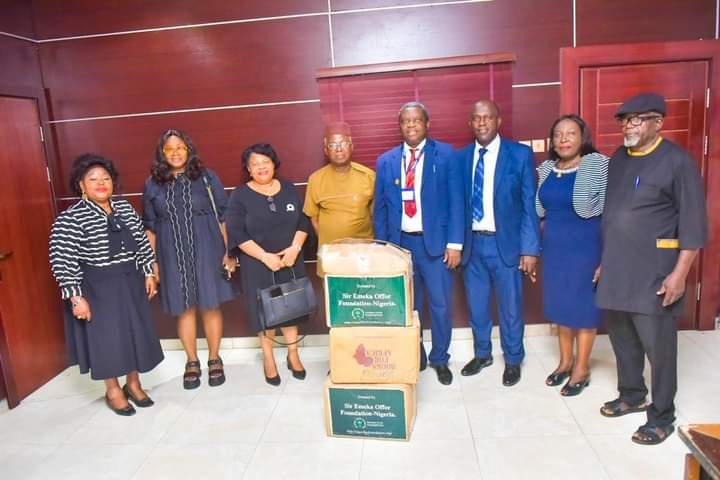 Law textbooks donated by the Sir Emeka Offor Foundation to the Faculty of Law, Nnamdi Azikiwe University, Awka