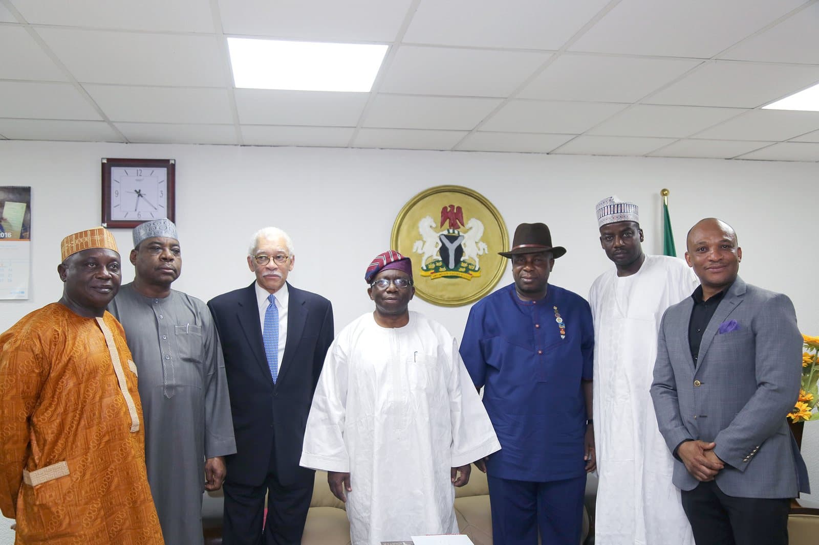 Sir Emeka Offor and The Carter Center delegation at the office of the Honourable Minister of Health, Abuja