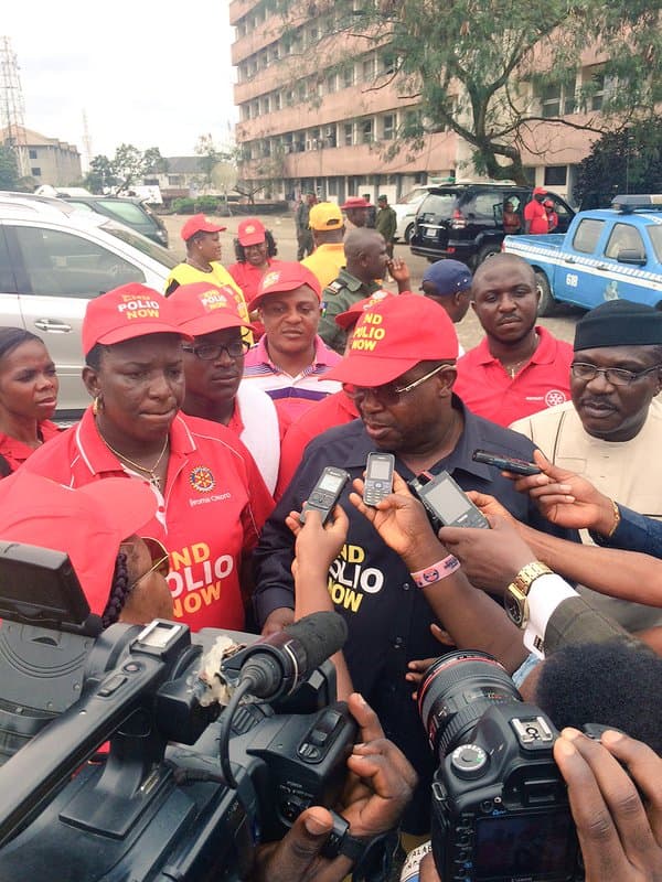 Nigerian Rotarians marking World Polio Day