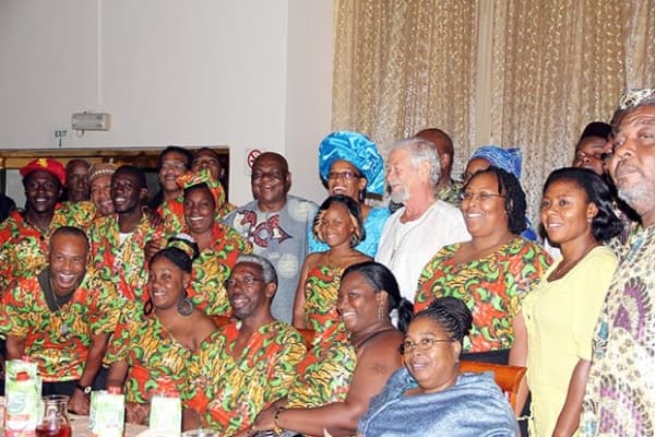 The Trinidad and Tobago contingent to the Abuja carnival at the dinner hosted by Sir Emeka Offor at Rockview Hotel Royale, Abuja