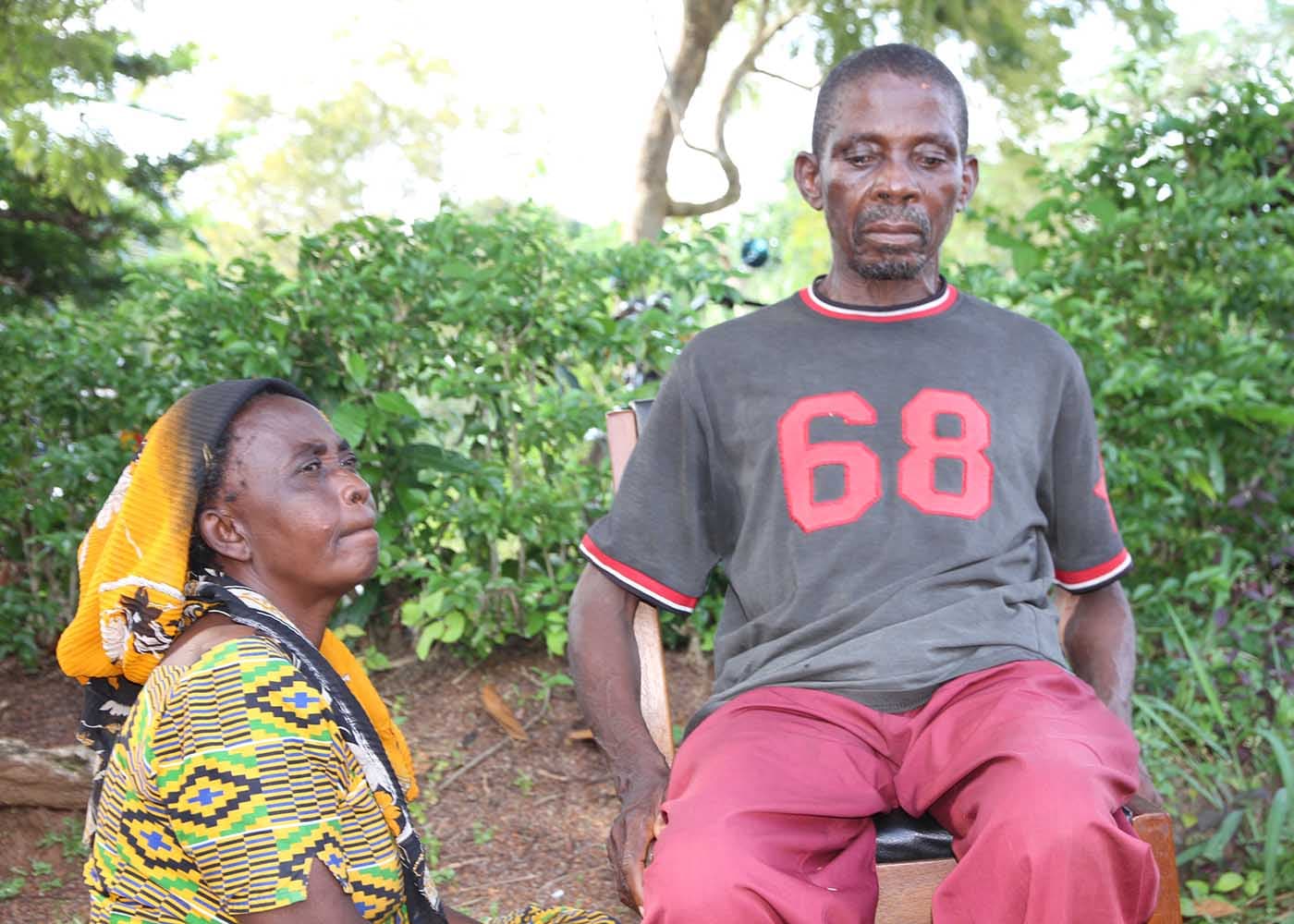 Mr Peter Onuchukwu and his wife at Umuowa Ibu village, Okigwe Local Government Area, Imo State