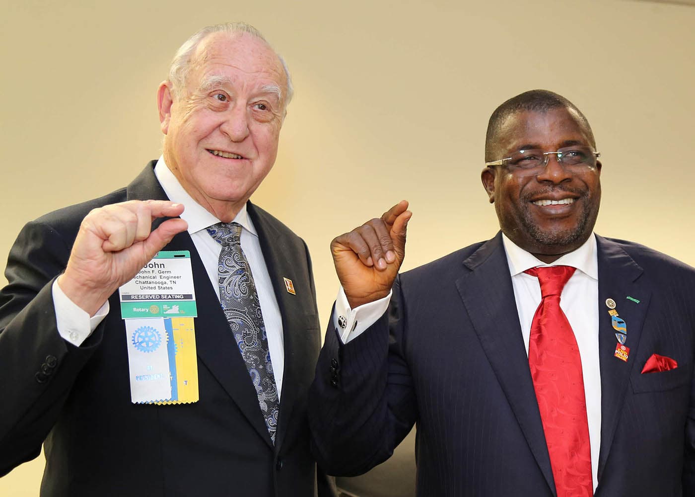 John F. Germ, Rotary International President-Elect for 2016-2017, with Sir Emeka Offor