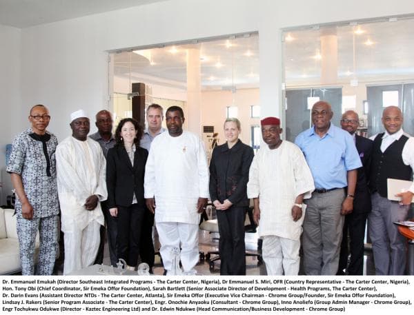 Representatives of The Carter Center visiting Sir Emeka Offor