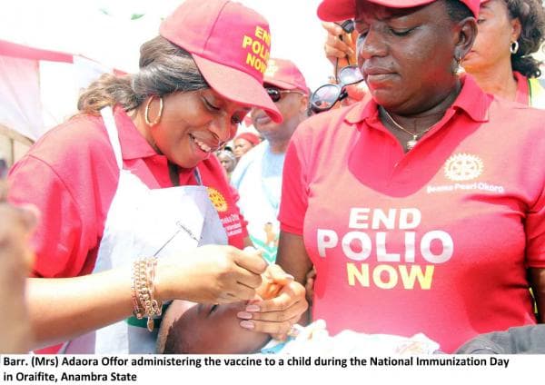 Polio immunisation day in Oraifite, Anambra State