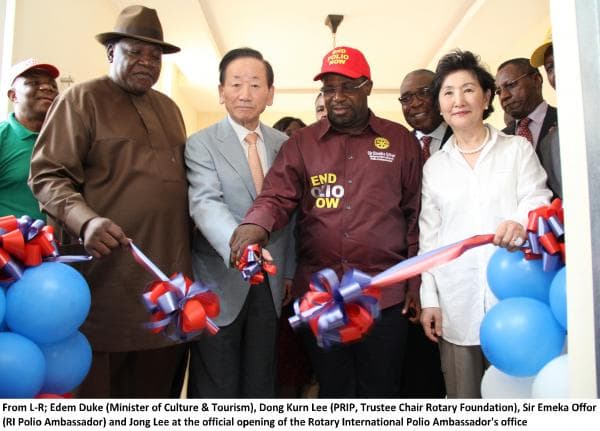 The launch of the Rotary International Polio Ambassador office in Abuja