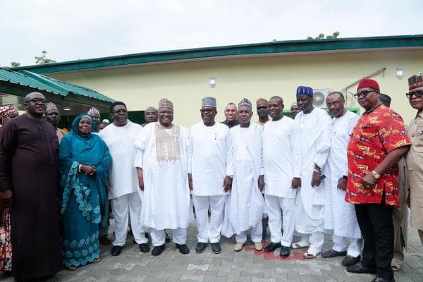 Sir Emeka Offor inspecting the Waziri Alhassan Public Library in Daura, Katsina State
