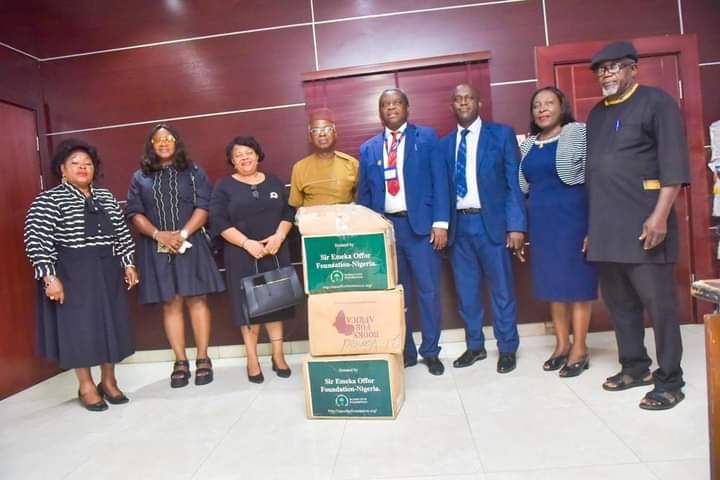 Law textbooks donated to the Faculty of Law, Nnamdi Azikiwe University, Awka