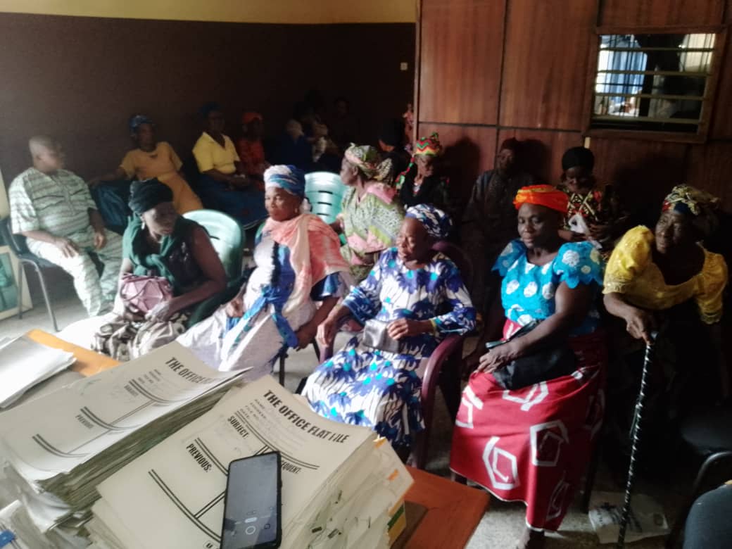 Patients waiting to be seen at a free medical outreach in Anambra State